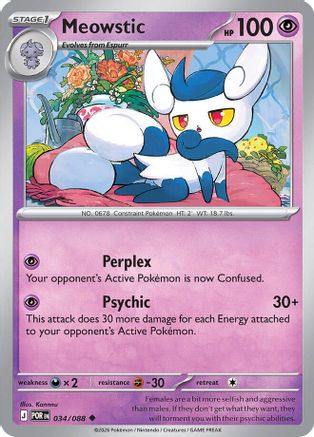 Meowstic 034 - ME03 Perfect Order Reverse Holofoil