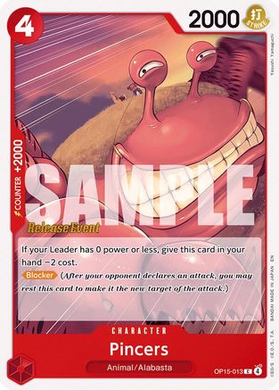 Pincers (OP15-013) - Adventure on Kami's Island Release Event Cards