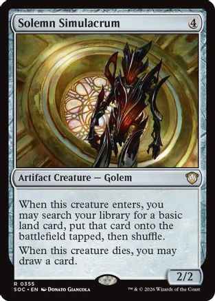 Solemn Simulacrum (SOC-355) - Commander: Secrets of Strixhaven