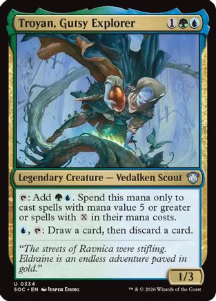 Troyan, Gutsy Explorer (SOC-334) - Commander: Secrets of Strixhaven