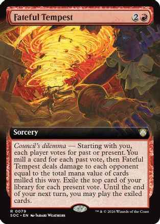 Fateful Tempest (Extended Art) (SOC-079) - Commander: Secrets of Strixhaven