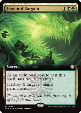 Immoral Bargain (Extended Art) (SOC-095) - Commander: Secrets of Strixhaven