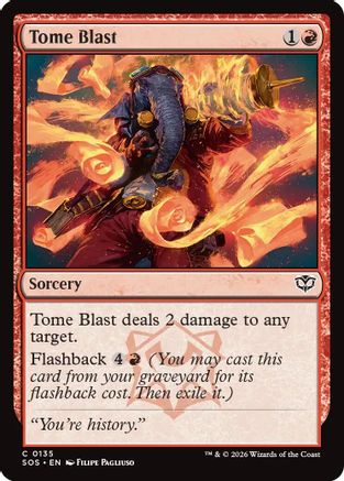 Tome Blast (SOS-135) - Secrets of Strixhaven Foil