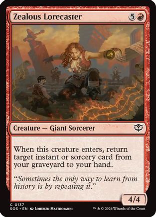 Zealous Lorecaster (SOS-137) - Secrets of Strixhaven Foil