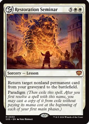 Restoration Seminar (PPSOS-030) - Promo Pack: Secrets of Strixhaven Foil