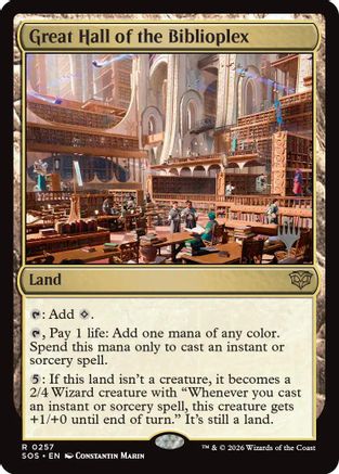 Great Hall of the Biblioplex (PPSOS-257) - Promo Pack: Secrets of Strixhaven Foil