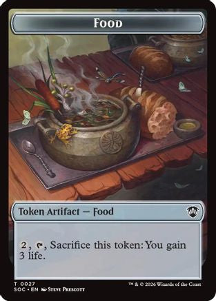 Food //  Frog Lizard Double-Sided Token (SOC-27 // 16) - Commander: Secrets of Strixhaven