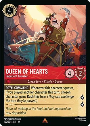 Queen of Hearts - Impatient Traveler (122/204) - Wilds Unknown