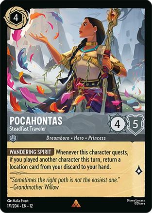 Pocahontas - Steadfast Traveler (171/204) - Wilds Unknown Cold Foil