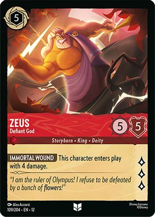 Zeus - Defiant God (109/204) - Wilds Unknown Cold Foil