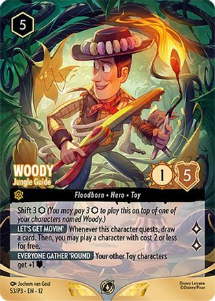 Woody - Jungle Guide (Store Championship Participant) (53) - Disney Lorcana Promo Cards
