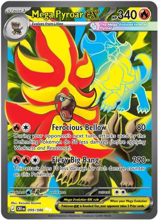 Mega Pyroar ex 099/086 - ME04 Chaos Rising Holofoil