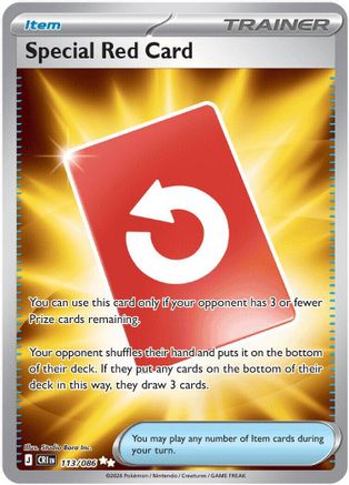 Special Red Card 113/086 - ME04 Chaos Rising Holofoil