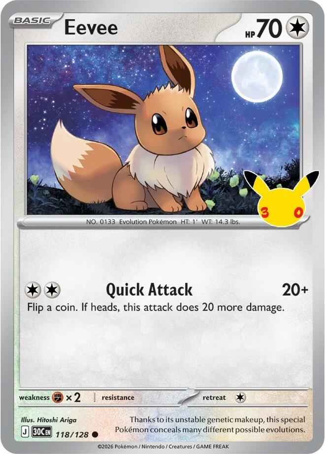 Eevee (118/128) [Mega Evolution: 30th Celebration]