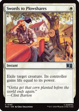 Swords to Plowshares (Surge Foil) (MSC-143) - Commander: Marvel Super Heroes Foil