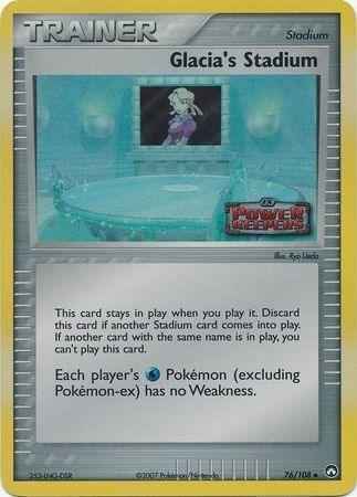 Glacia's Stadium (76/108) (Stamped) [EX: Power Keepers]