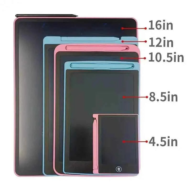 Digital LCD Writing Tablet with Stylus Pen – Reusable Wipeable Dry-Erase Doodle & Drawing Board