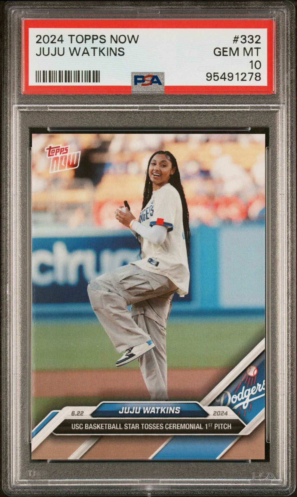 Graded 2024 Topps Now JuJu Watkins #332 Rookie RC Basketball Card PSA 10 Gem Mint