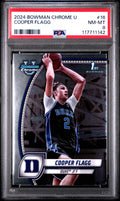 Graded 2024 Topps Bowman Chrome U Cooper Flagg #16 Rookie RC Basketball Card PSA 8 Near Mint