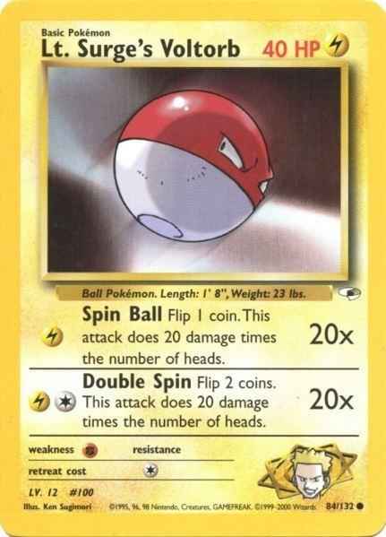 Lt. Surge's Voltorb (84/132) [Gym Heroes Unlimited]