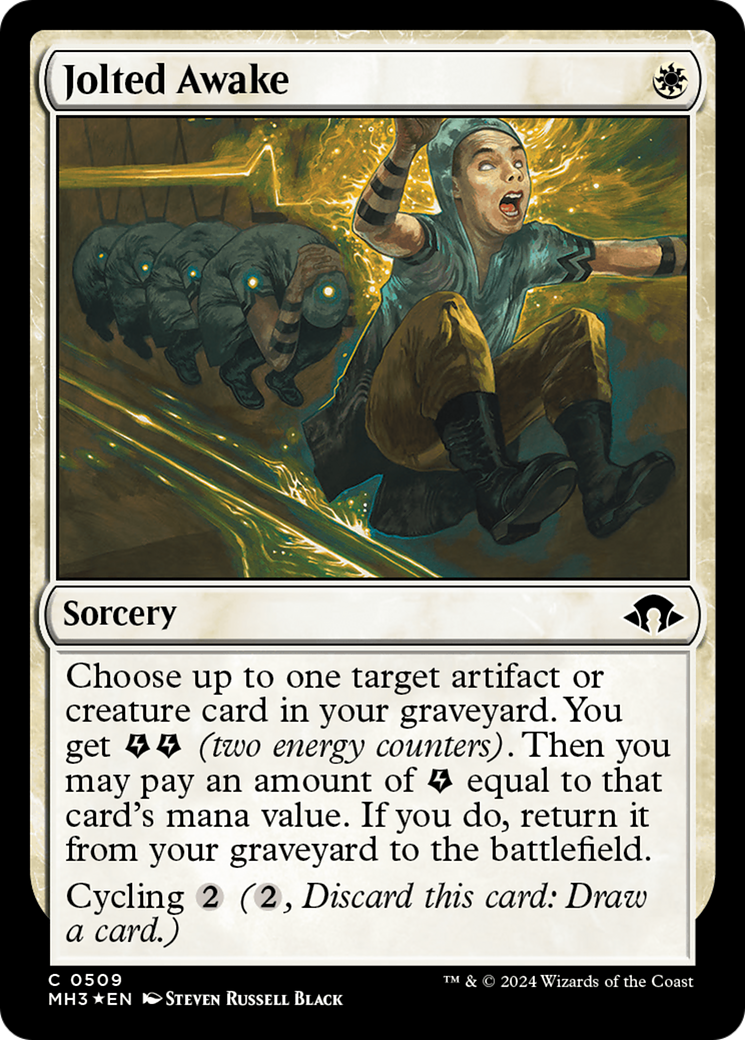 Jolted Awake (Ripple Foil) (MH3-509) - Modern Horizons 3 Foil