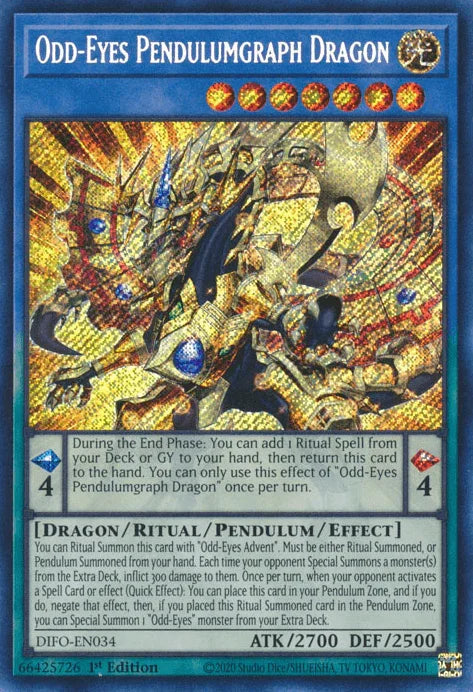 Odd-Eyes Pendulumgraph Dragon [DIFO-EN034] Secret Rare