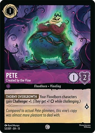 Pete - Created by the Vine (52/204) - Attack of the Vine Cold Foil