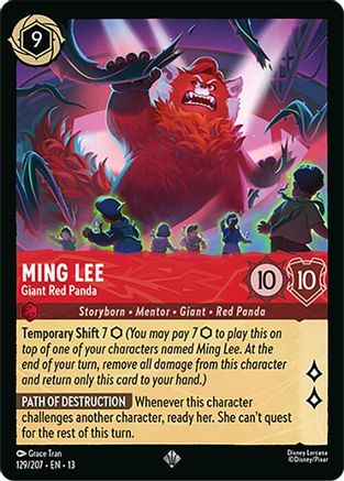 Ming Lee - Giant Red Panda (129/204) - Attack of the Vine Cold Foil