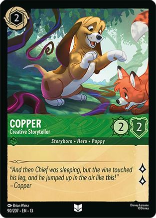 Copper - Creative Storyteller (90/204) - Attack of the Vine Cold Foil