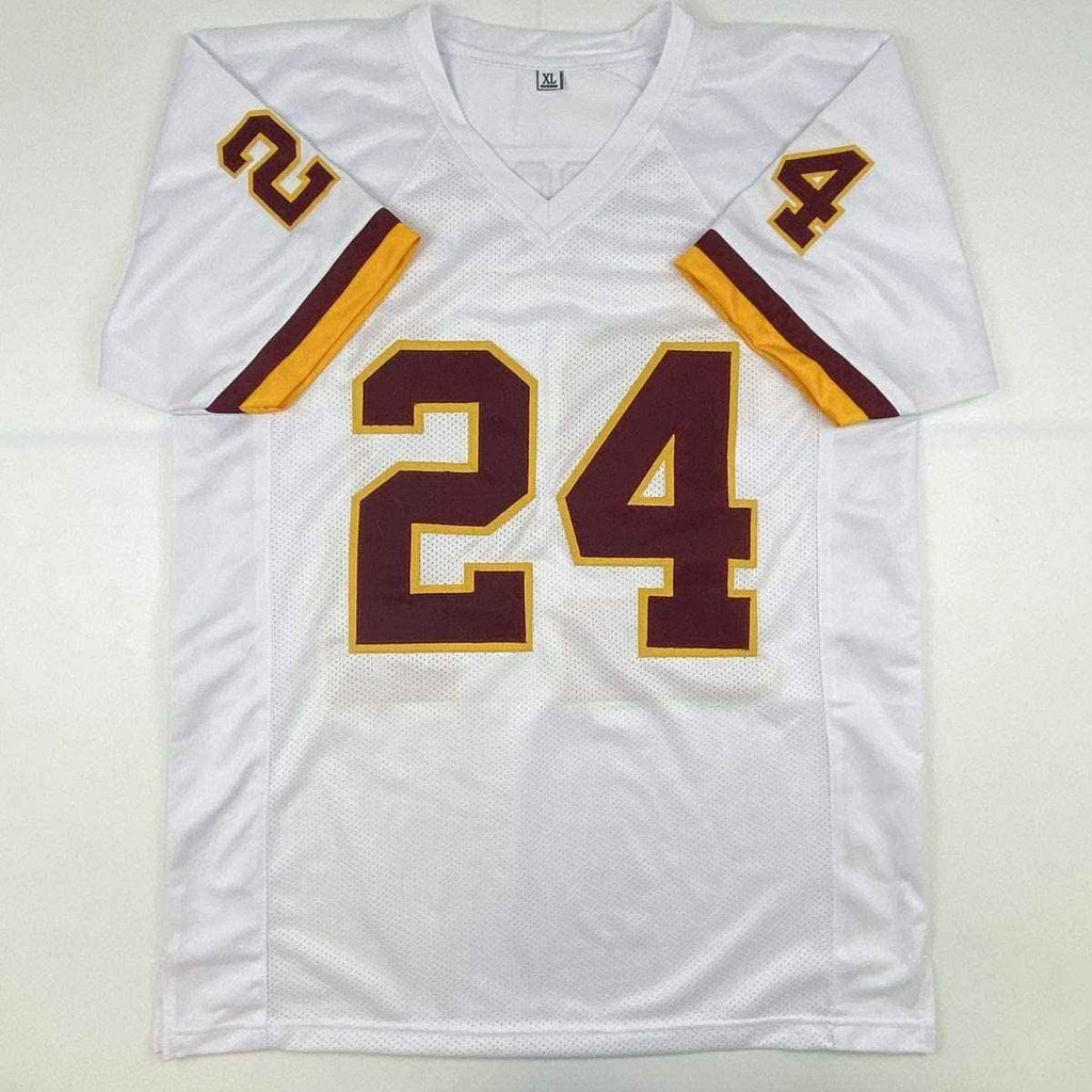 Autographed/Signed Antonio Gibson Washington White Football Jersey JSA COA