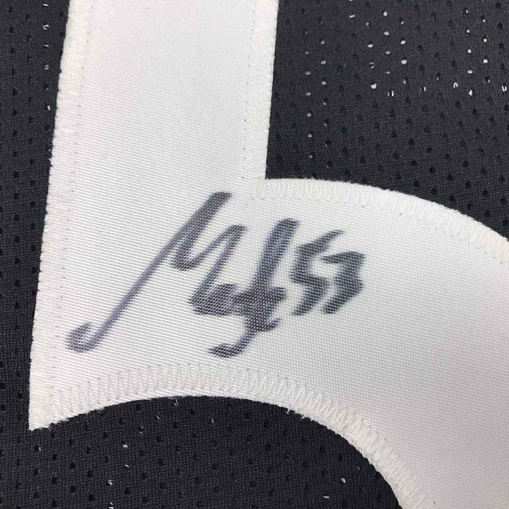 Framed Autographed/Signed Maurkice Pouncey 35x39 Pittsburgh Black Football Jersey JSA COA