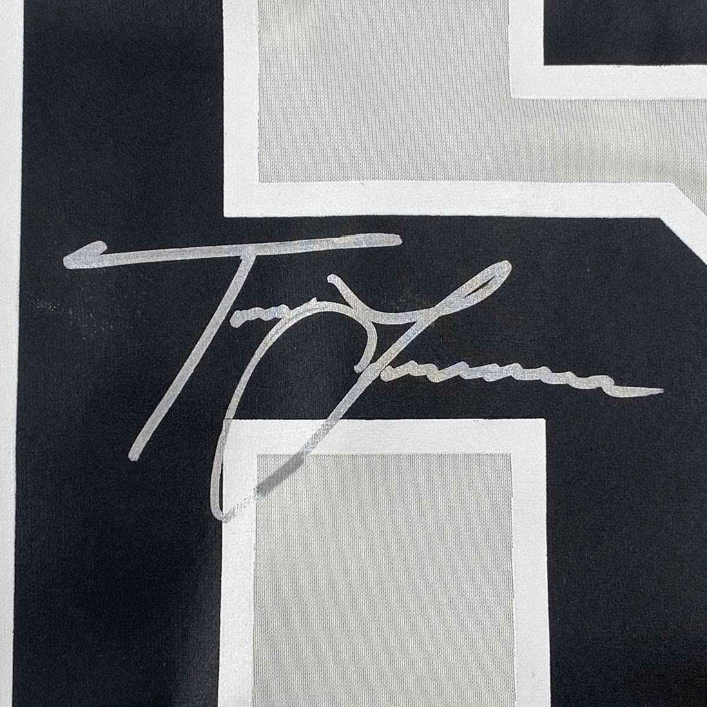 Framed Autographed/Signed Trevor Lawrence 35x39 Jacksonville Jaguars White Nike Game Football Jersey Fanatics COA