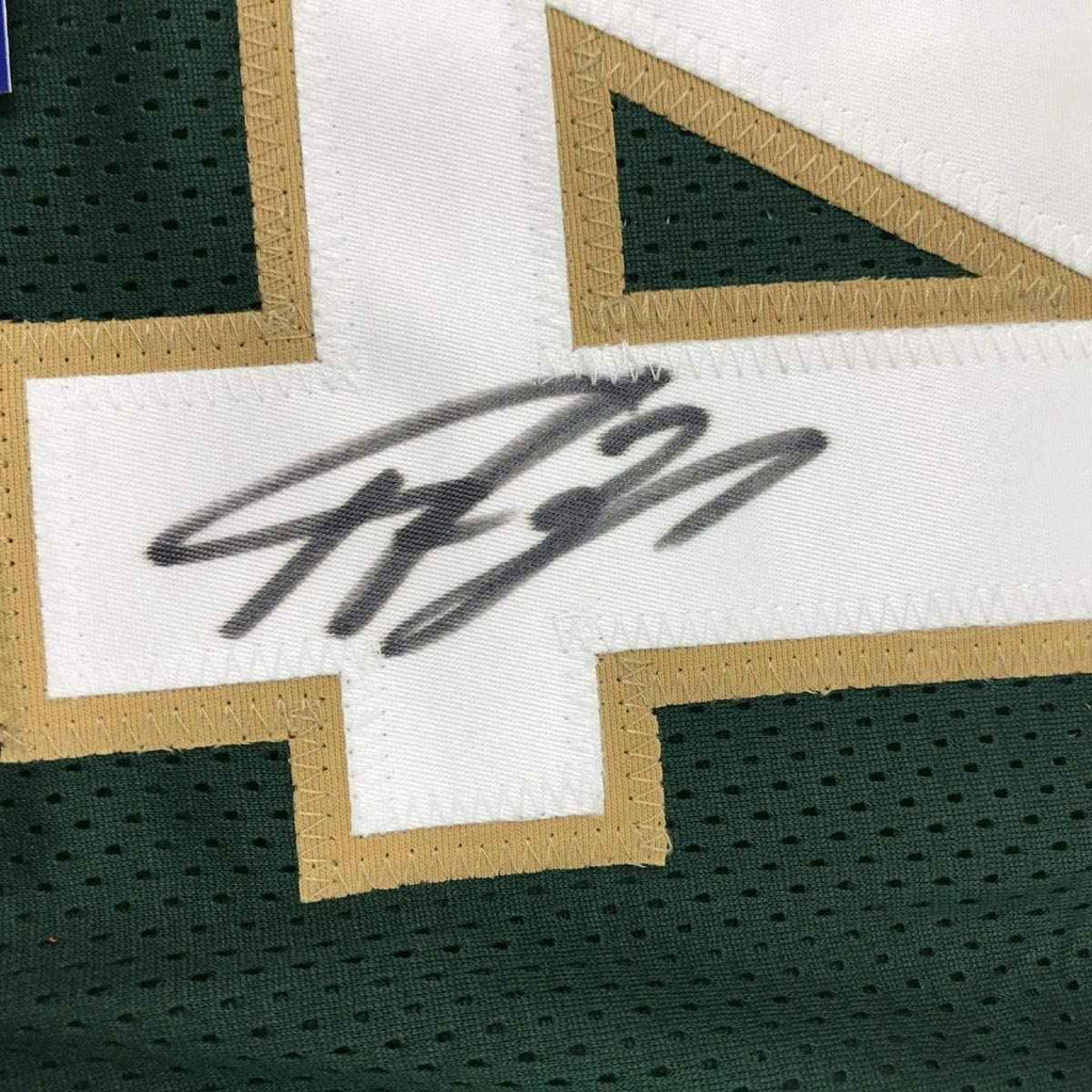 Framed Autographed/Signed Giannis Antetokounmpo 35x39 Milwaukee Green Basketball Jersey PSA/DNA COA