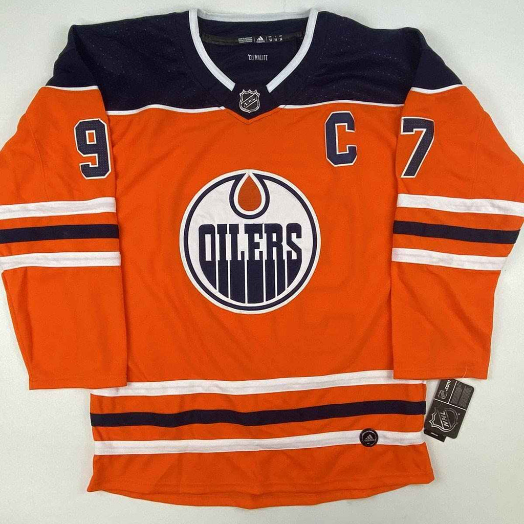 Autographed/Signed Connor McDavid Edmonton Orange Hockey Jersey Beckett BAS COA