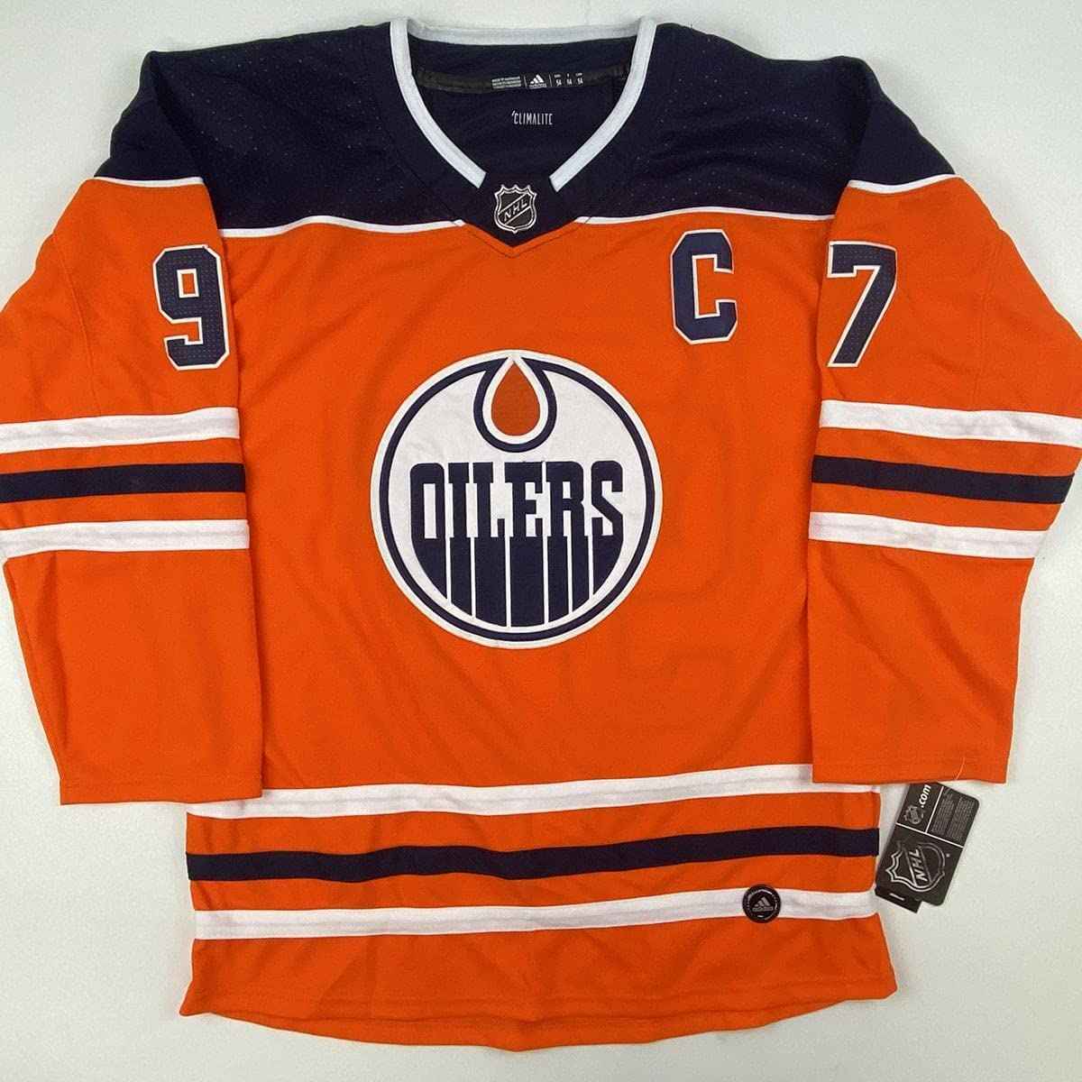 Autographed/Signed Connor McDavid Edmonton Orange Hockey Jersey Beckett BAS COA