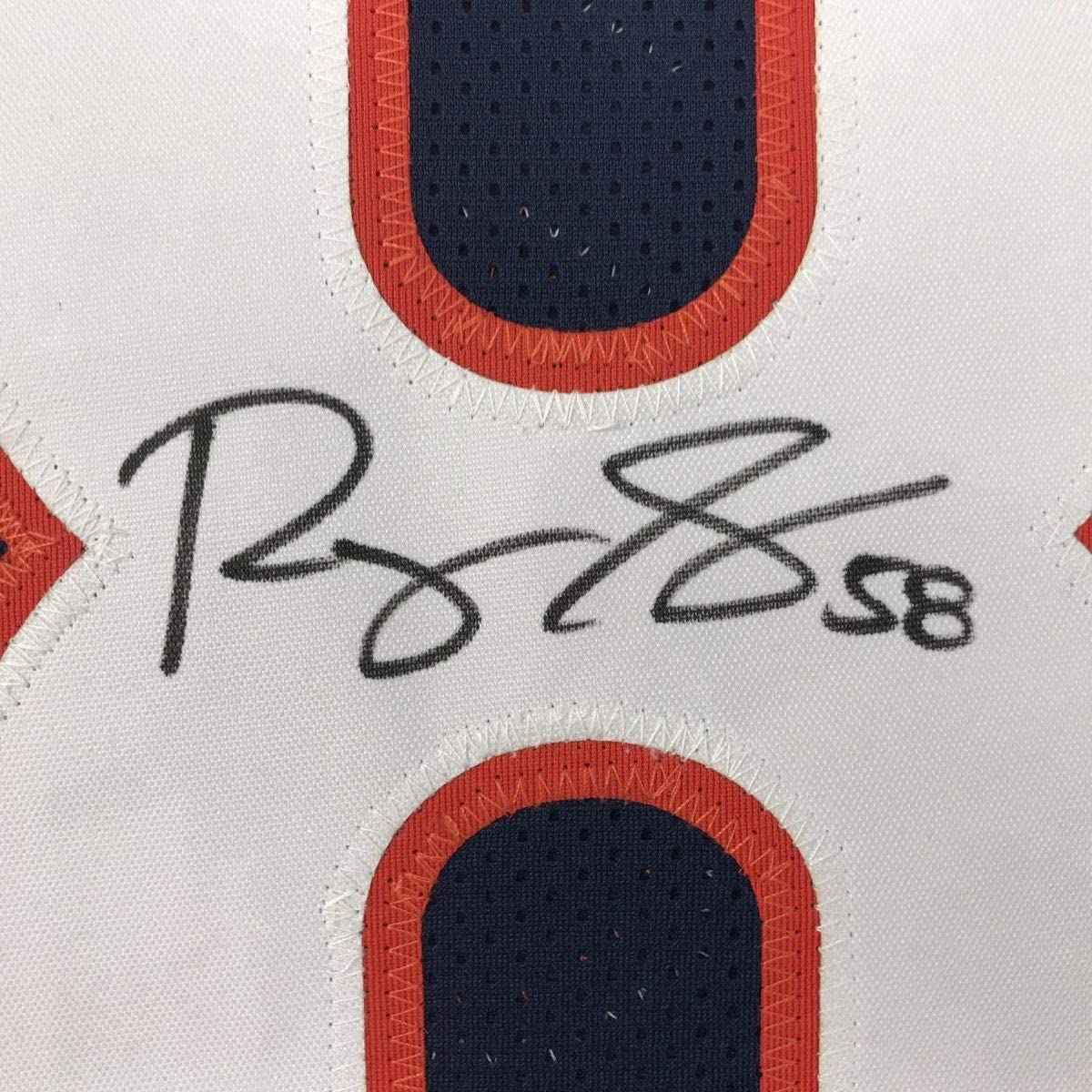 Autographed/Signed Roquan Smith Chicago Blue Football Jersey JSA COA