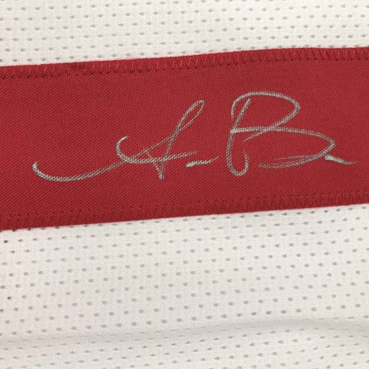 Framed Autographed/Signed AJ A.J. Brown 35x39 Ole Miss White College Football Jersey JSA COA