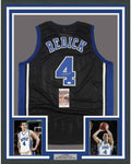 Framed Autographed/Signed JJ J.J. Redick 35x39 Duke Black College Basketball Jersey JSA COA