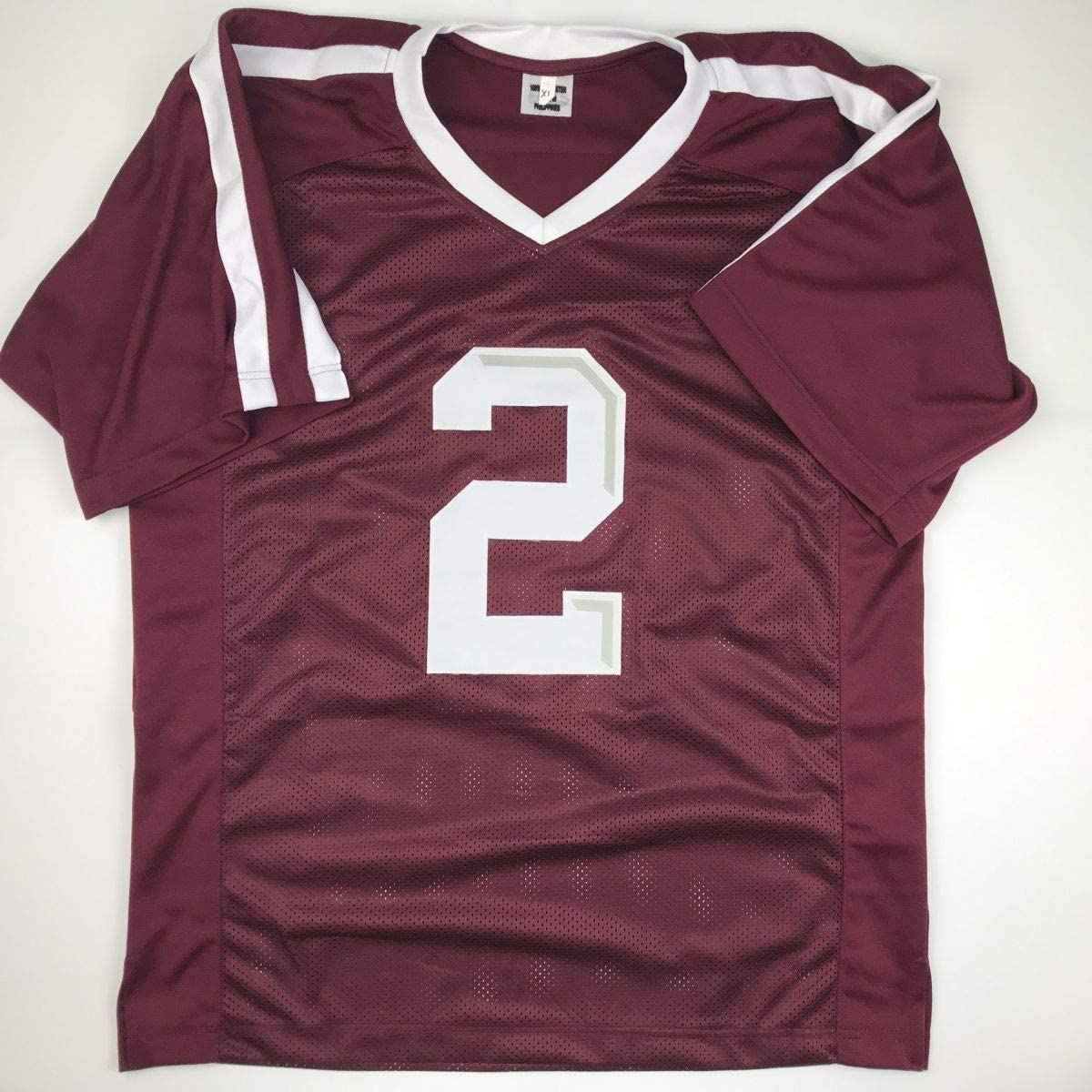 Autographed/Signed Johnny Manziel Texas A&M Maroon College Football Jersey JSA COA