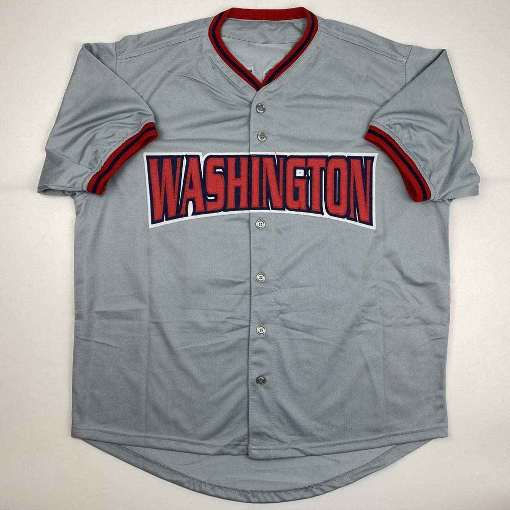 Autographed/Signed Howie Kendrick Washington Grey Baseball Jersey JSA COA
