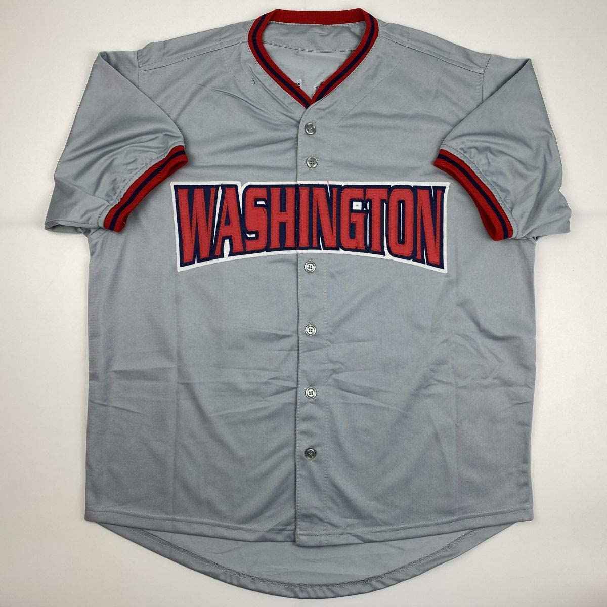 Autographed/Signed Howie Kendrick Washington Grey Baseball Jersey JSA COA