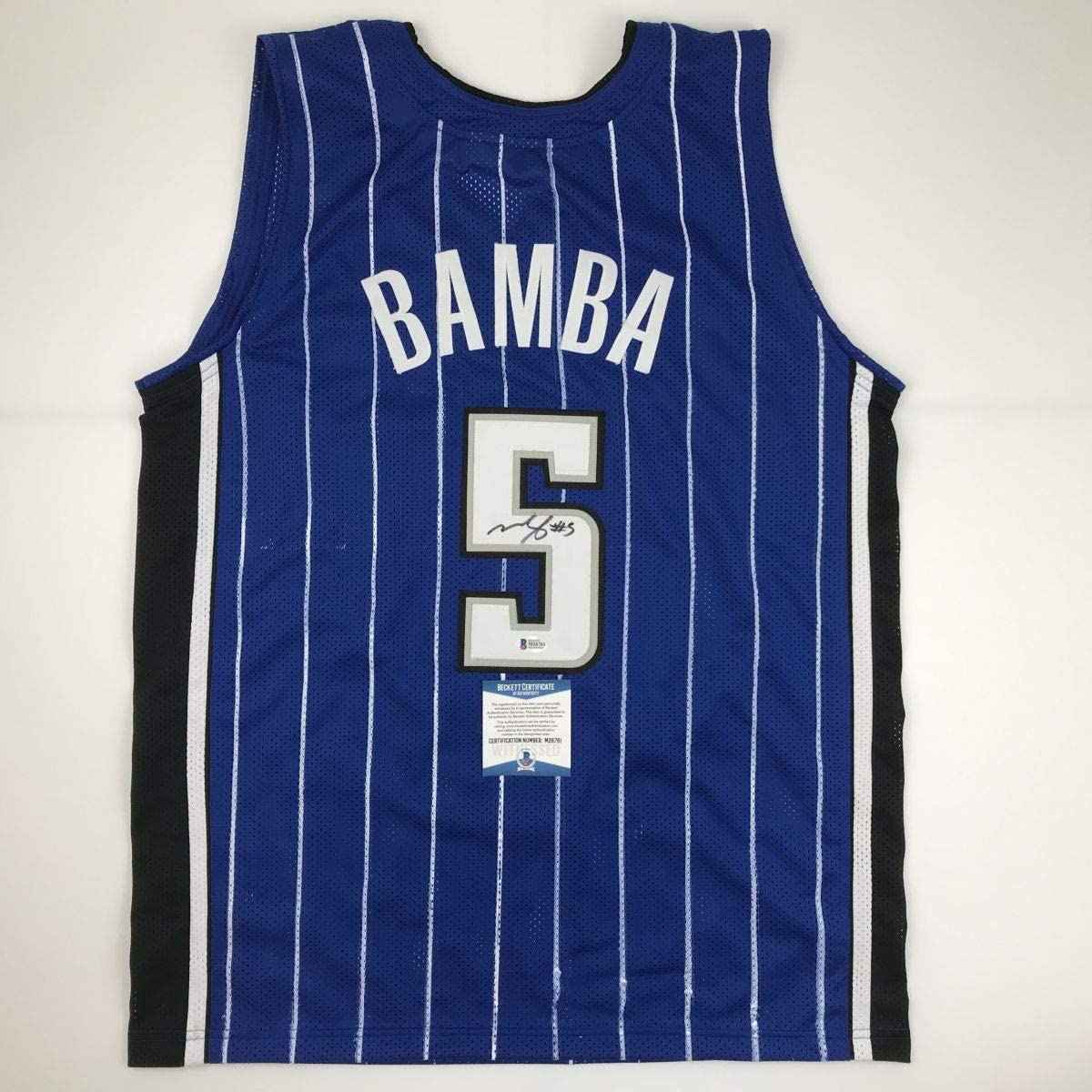 Autographed/Signed Mohamed Mo Bamba Orlando Blue Basketball Jersey Beckett BAS COA