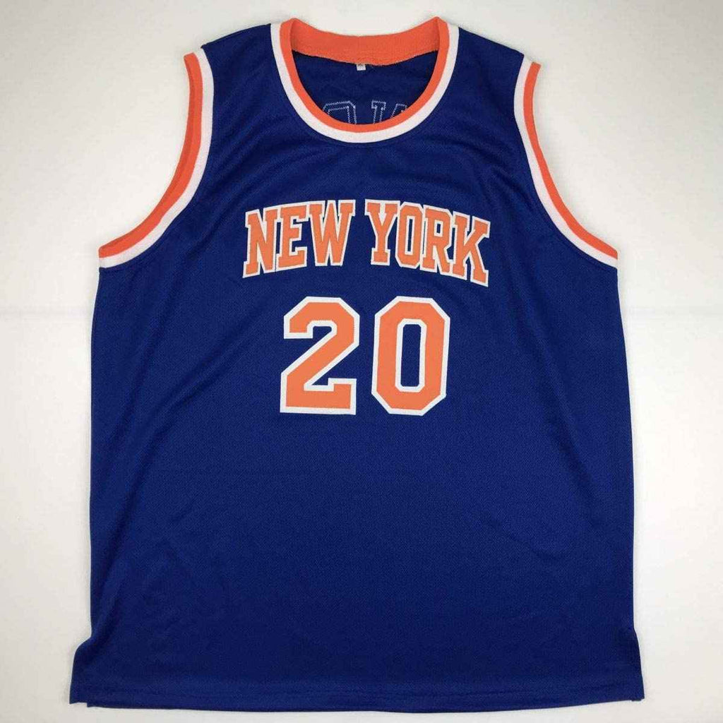 Autographed/Signed Kevin Knox New York Blue Basketball Jersey JSA COA