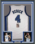 Framed Autographed/Signed JJ J.J. Redick 35x39 Duke White College Basketball Jersey JSA COA