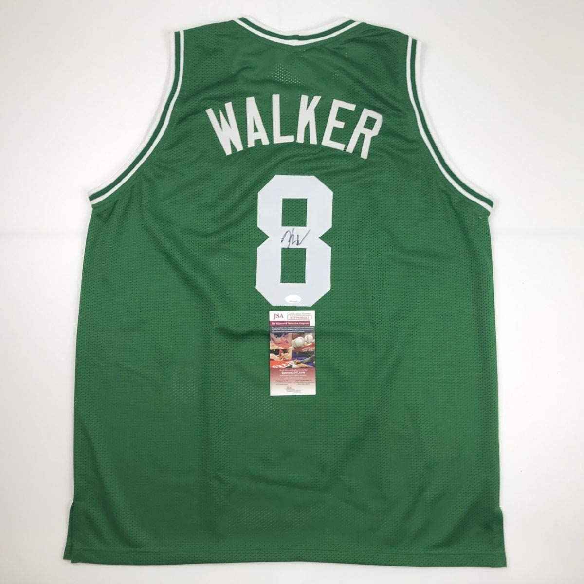 Autographed/Signed Kemba Walker Boston Green Basketball Jersey JSA COA