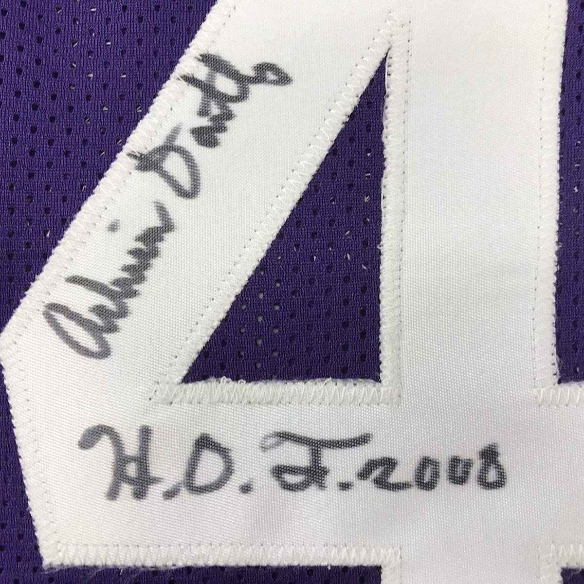 Framed Autographed/Signed Adrian Dantley HOF 2008  35x39 Utah Purple Basketball Jersey JSA COA