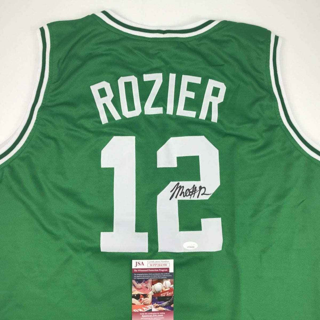 Autographed/Signed Terry Rozier Boston Green Basketball Jersey JSA COA