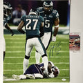 Autographed/Signed Malcolm Jenkins Philadelphia Eagles Super Bowl LII 52 Hit Champions 16x20 Football Photo JSA COA #1