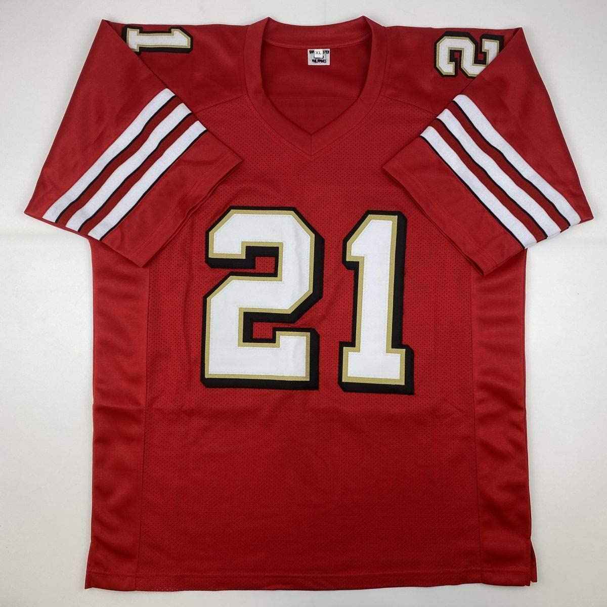 Autographed/Signed Frank Gore San Francisco Red Alternate Football Jersey Beckett BAS COA