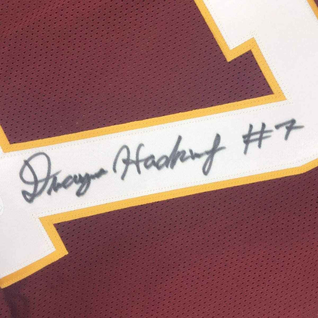 Autographed/Signed Dwayne Haskins Jr. Washington Burgundy Football Jersey JSA COA
